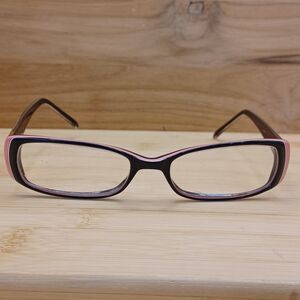 Vintage Marc Ecko Black w Red Candy Cane Stripe Eyeglasses 50-16-135 Frames